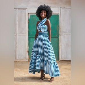 Beeko One-Shoulder Cotton Maxi Dress